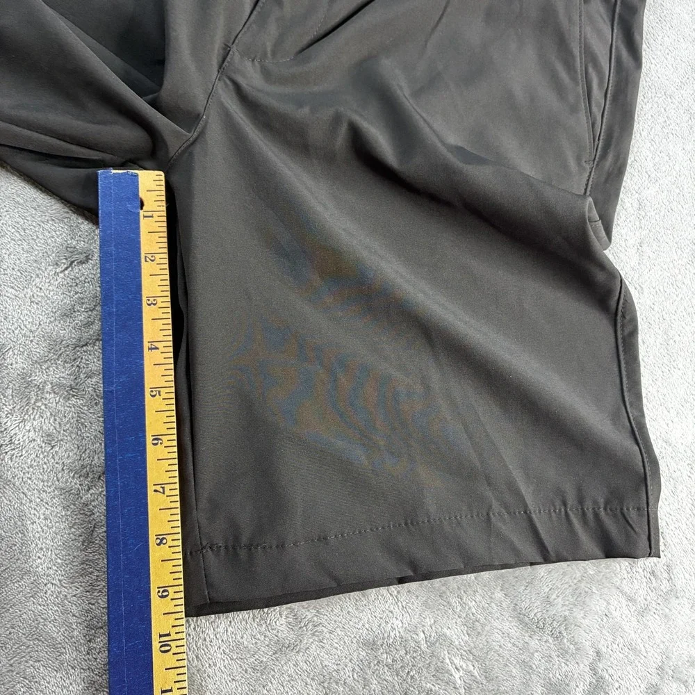 NWT Britches Sport Men's Performance Shorts Black 36 Flat Front Mid Rise Zip Fly